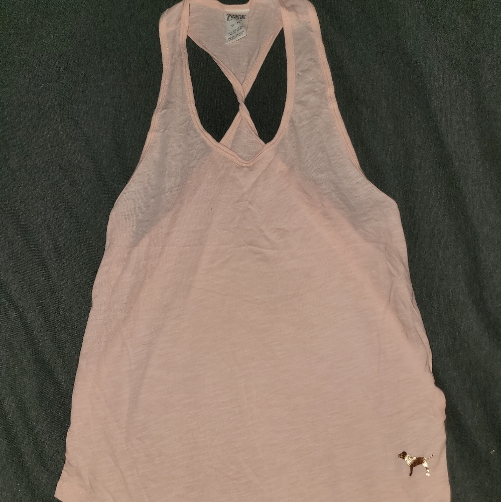 Victoria's Secret PINK Twist Back Tank Top - XS - Light Pink
